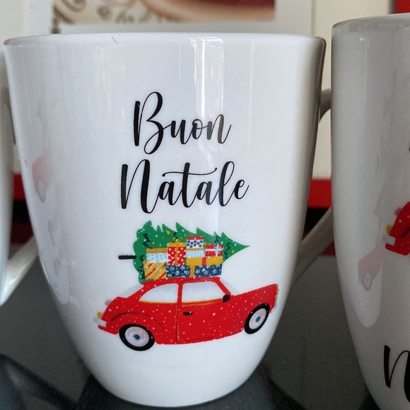 Set of 4 porcelain coffee mugs - Picture 5 of 10